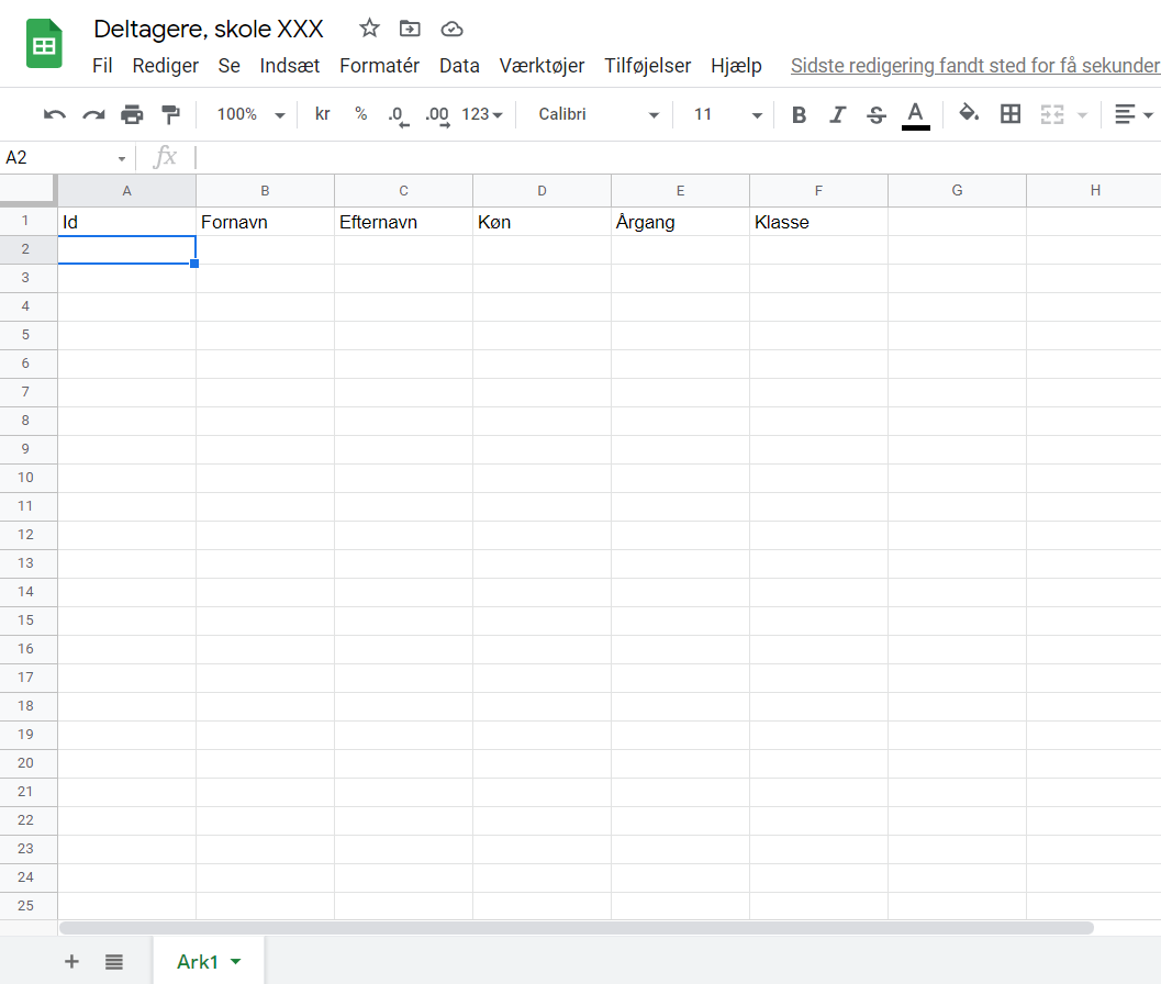 E-learning GOOGLE SHEETS 1