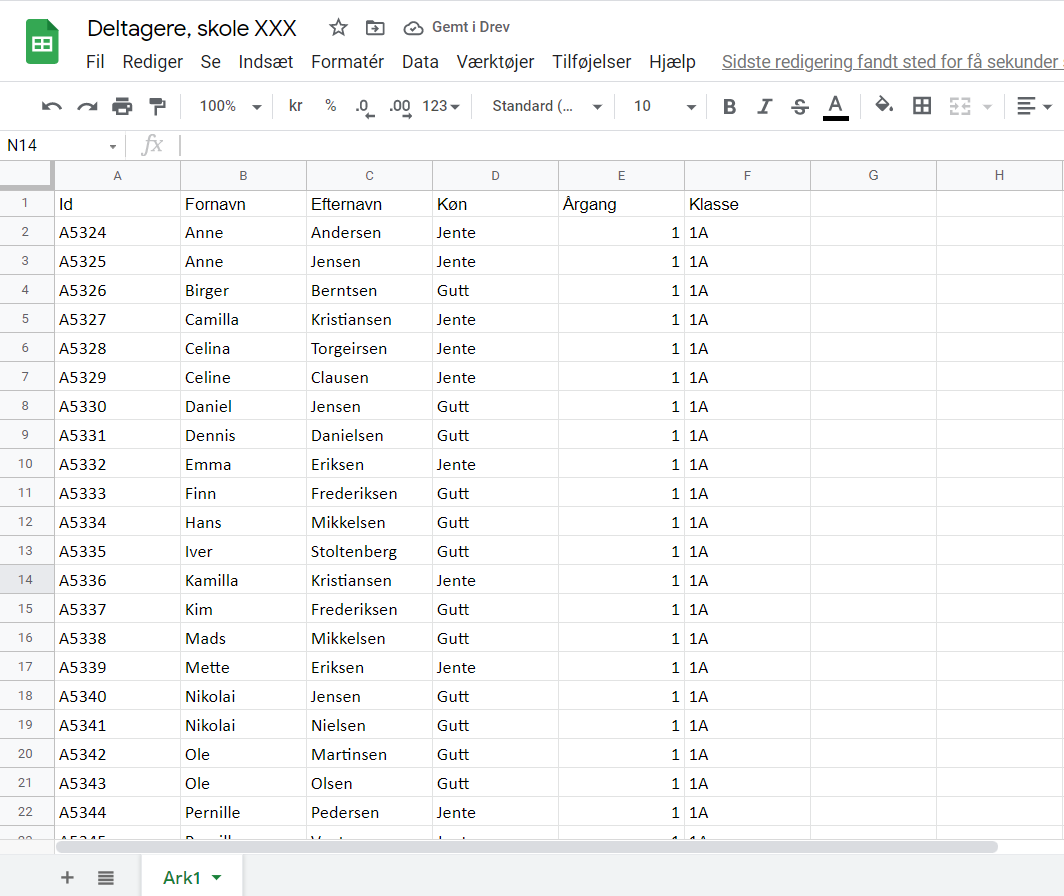 E-learning GOOGLE SHEETS 1